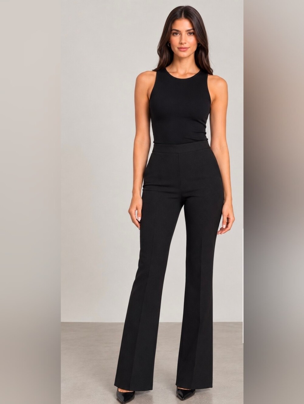 High-Rise Black Flared Pants Zara